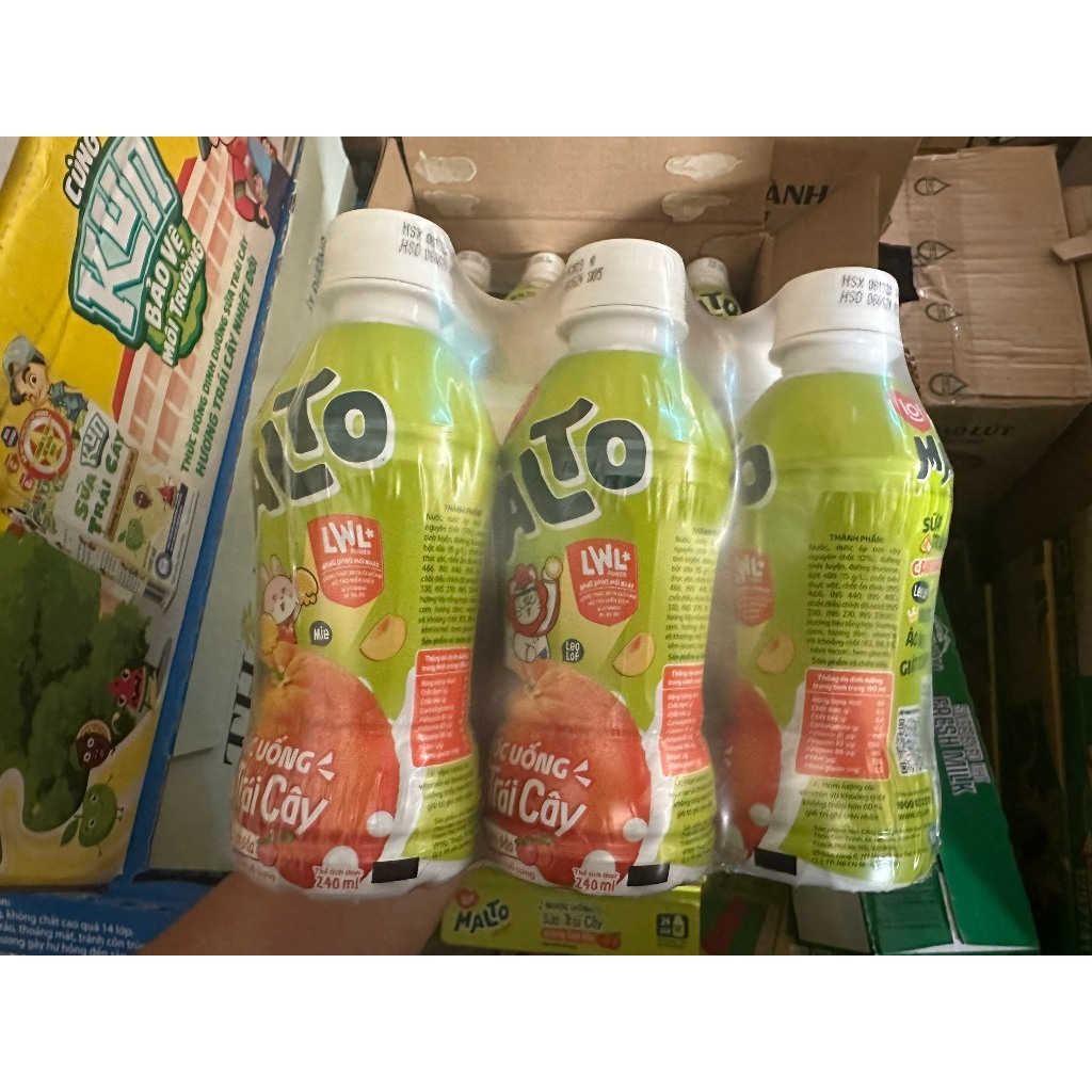 Lốc 6 chai sữa trái cây LOF Malto 240ml