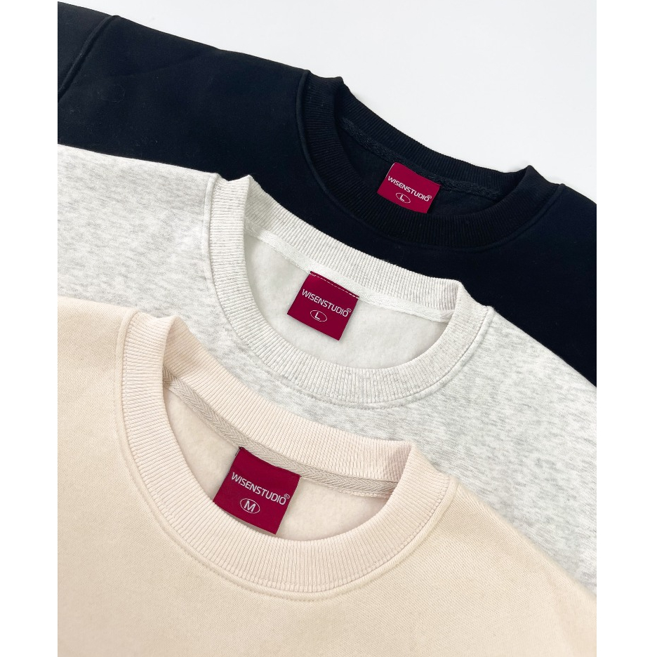 Áo sweater local brand WISEN nỉ bông dày form rộng oversize unisex mẫu Cat Cheese