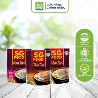 Lốc 31 - Combo 3 gói Cháo Tươi Sài Gòn Food 240g ( Thịt Bằm, Sườn Non, Cá Hồi )