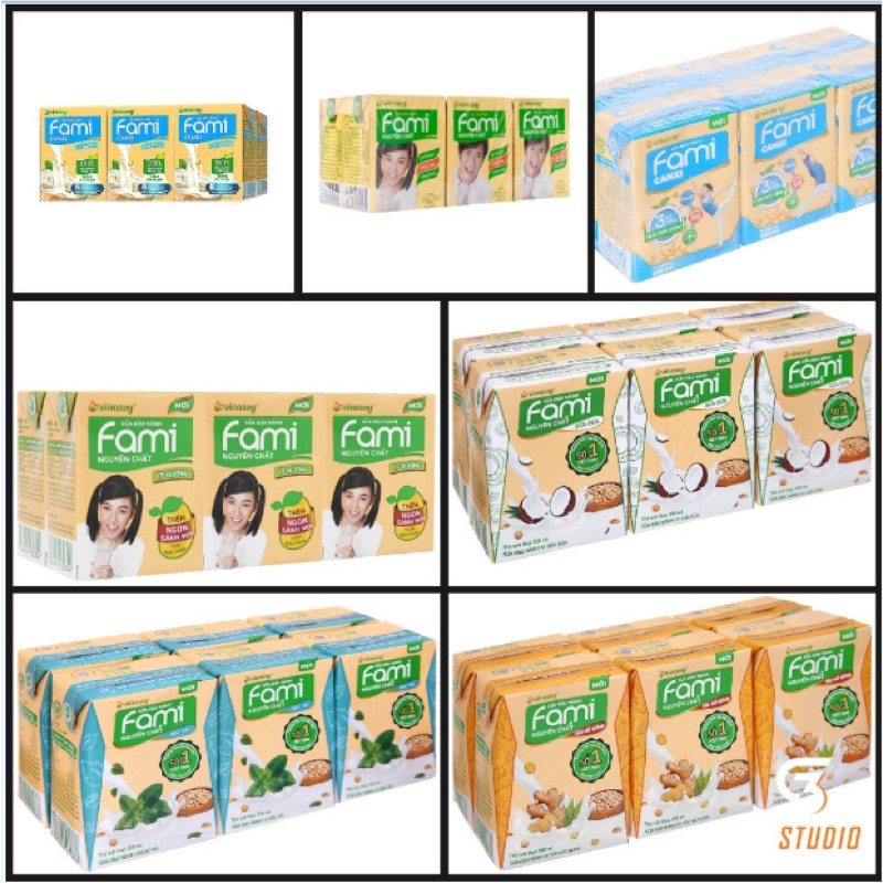 sữa đậu nành Fami - Lốc 6 hộp Shop mẹ ớt