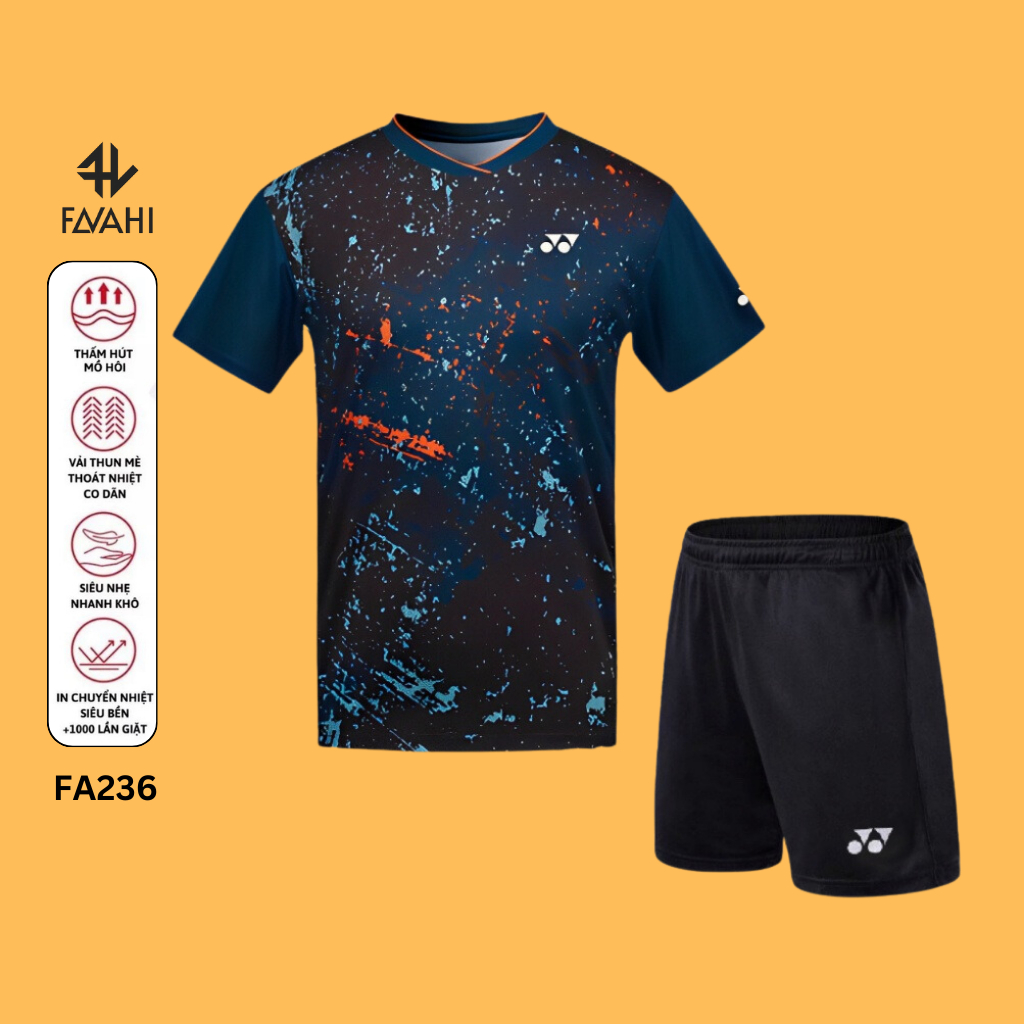 Áo cầu lông, quần cầu lông Yonex FA236 chuyên nghiệp mới nhất sử dụng tập luyện và thi đấu cầu lông
