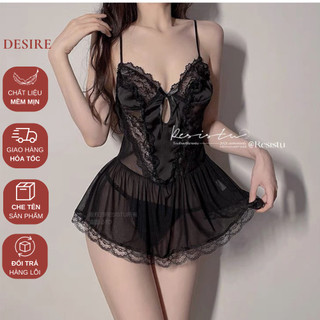 Váy ngủ ren 2 dây ôm body hở lưng gợi cảm cao cấp Desire VN-8462