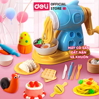Đồ Chơi Đất Nặn Deli Máy Làm Mì, Hamburger, Máy Làm Kem Kèm Đất nặn Dụng Cụ Và Khuôn Cho Bé An Toàn Nguyên Liệu Tự Nhiên