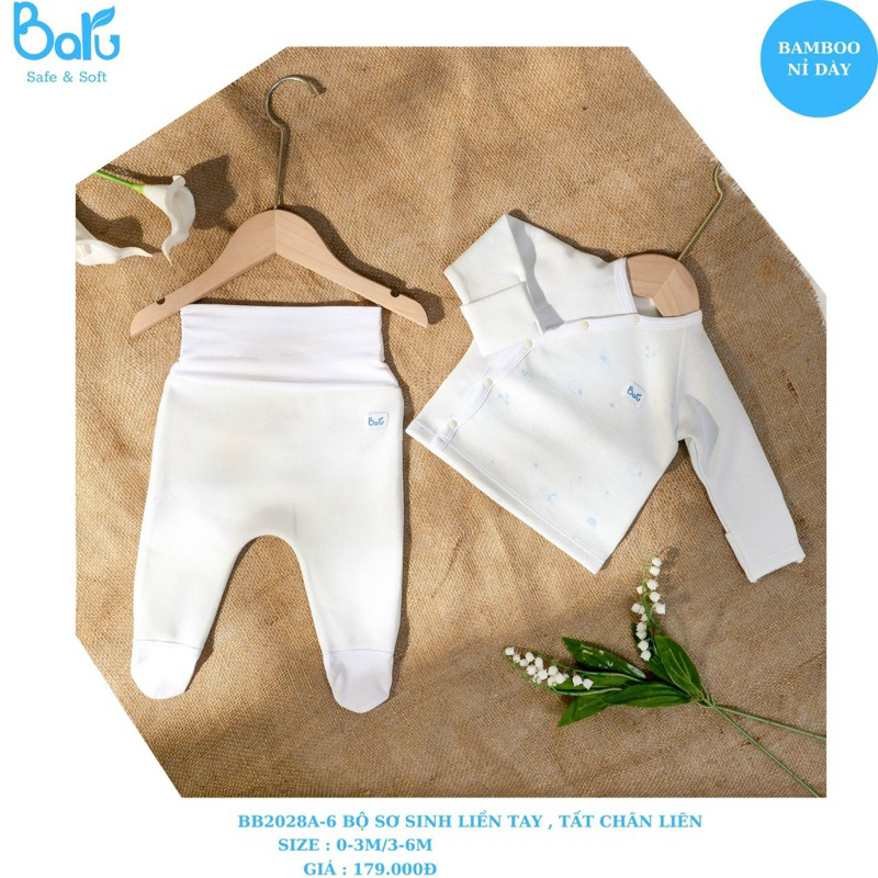 Baru - Bộ sơ sinh liền tay tất chân liền