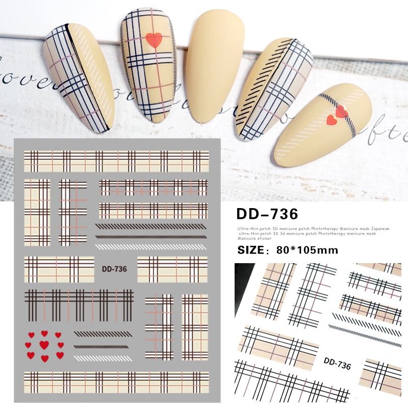 sticker dán móng trang trí nail mã mới dd736