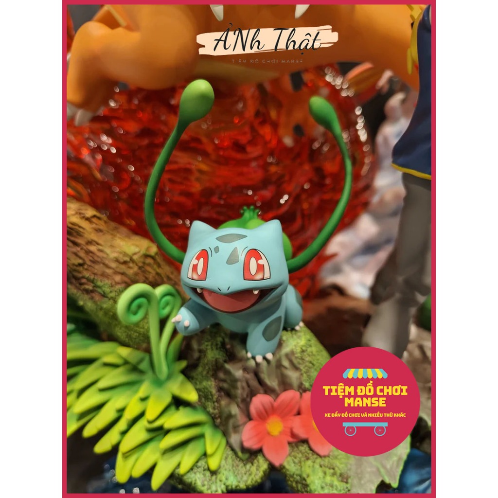 Mô hình Cao 41cm Ash Ketchum - Satoshi và Các Pokemon Siêu To Có Led  - Tiệm Đồ Chơi Manse