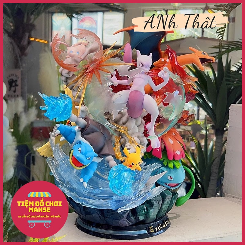 MH65 Cao 36cm - Mô Hình Pokemon Mewtwo Cao Cấp POKEMON DREAM EVOLUTION Hệ Tiến Hóa