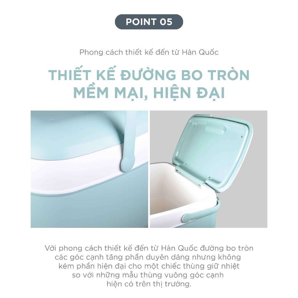 Thùng giữ nhiệt Living On đa năng 9L - Thùng đựng đá, Thùng đá nhỏ gọn, thùng ủ nóng, ủ sữa - ya ua