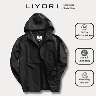 Áo Khoác Gió Nam LIYOR Áo khoác Nam Dù 2 lớp có nón chống nắng chống nước có 3 túi khóa kéo tiện dụng cao cấp AK15