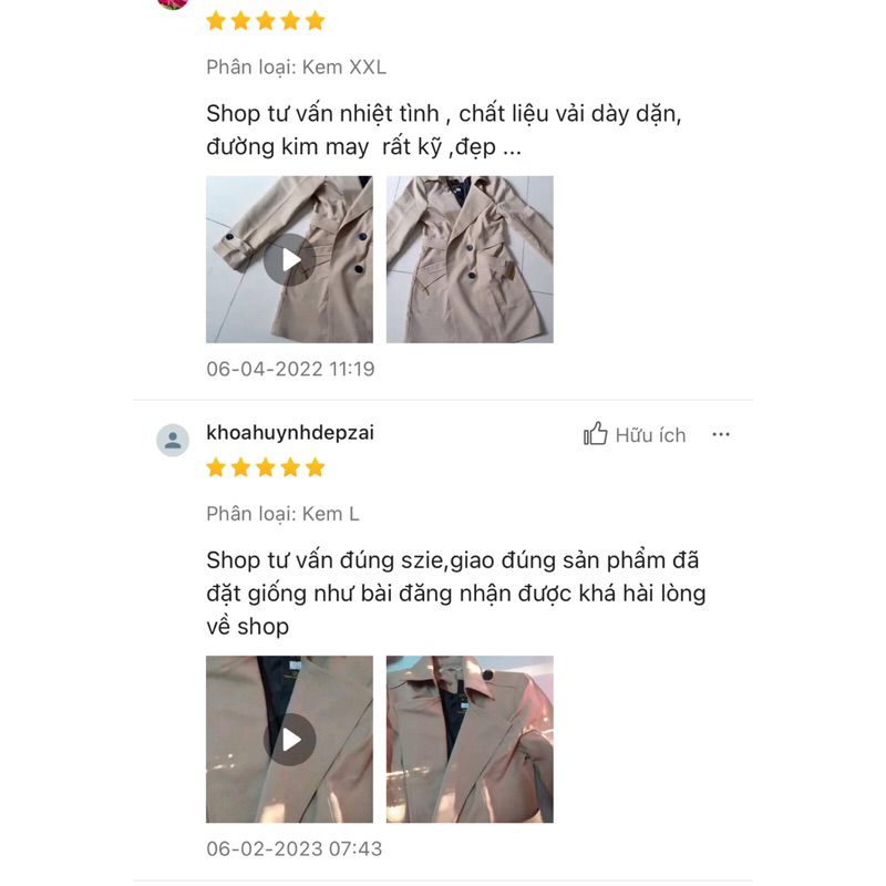 Áo khoác Măng Tô Kaki Nữ Xinh Xắn