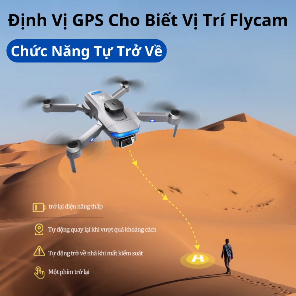 Drone mini, Flycam D8 PRO MAX camera 4K, Tránh Chướng Ngại Vật, Pin 2000mAh bay 20 phút