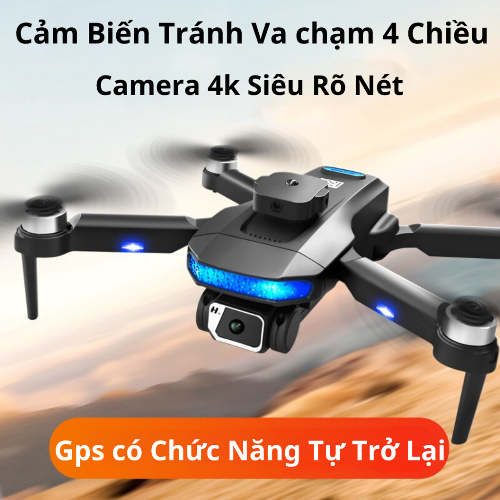 Drone mini, Flycam D8 PRO MAX camera 4K, Tránh Chướng Ngại Vật, Pin 2000mAh bay 20 phút