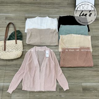 Áo Khoác Len Nữ Mỏng Khoác Nhẹ Không Nút
