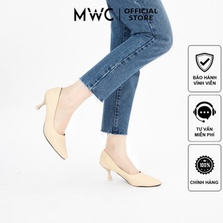 Giày MWC 3762 - Giày Cao Gót Nữ Bít Mũi Gót Nhọn 3cm Dáng Basic Siêu Hot