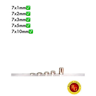 Nam châm viên tròn đường kính 7mm độ dày 1mm - 2mm- 3mm- 5mm -10mm