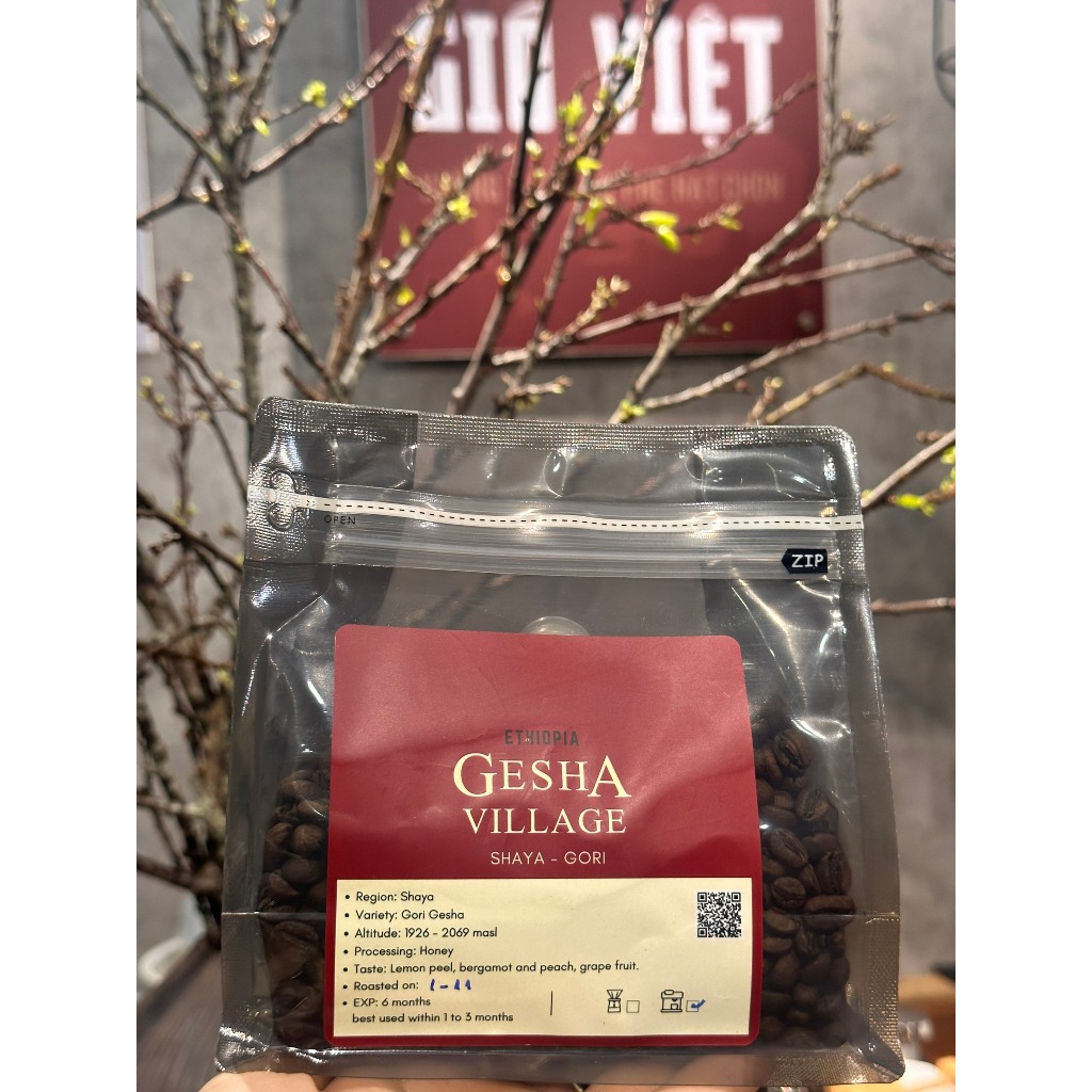 Cầ nhập khẩu Ethiopia Gesha Village Shaya HOney Specialty  Giov Viet Roaster
