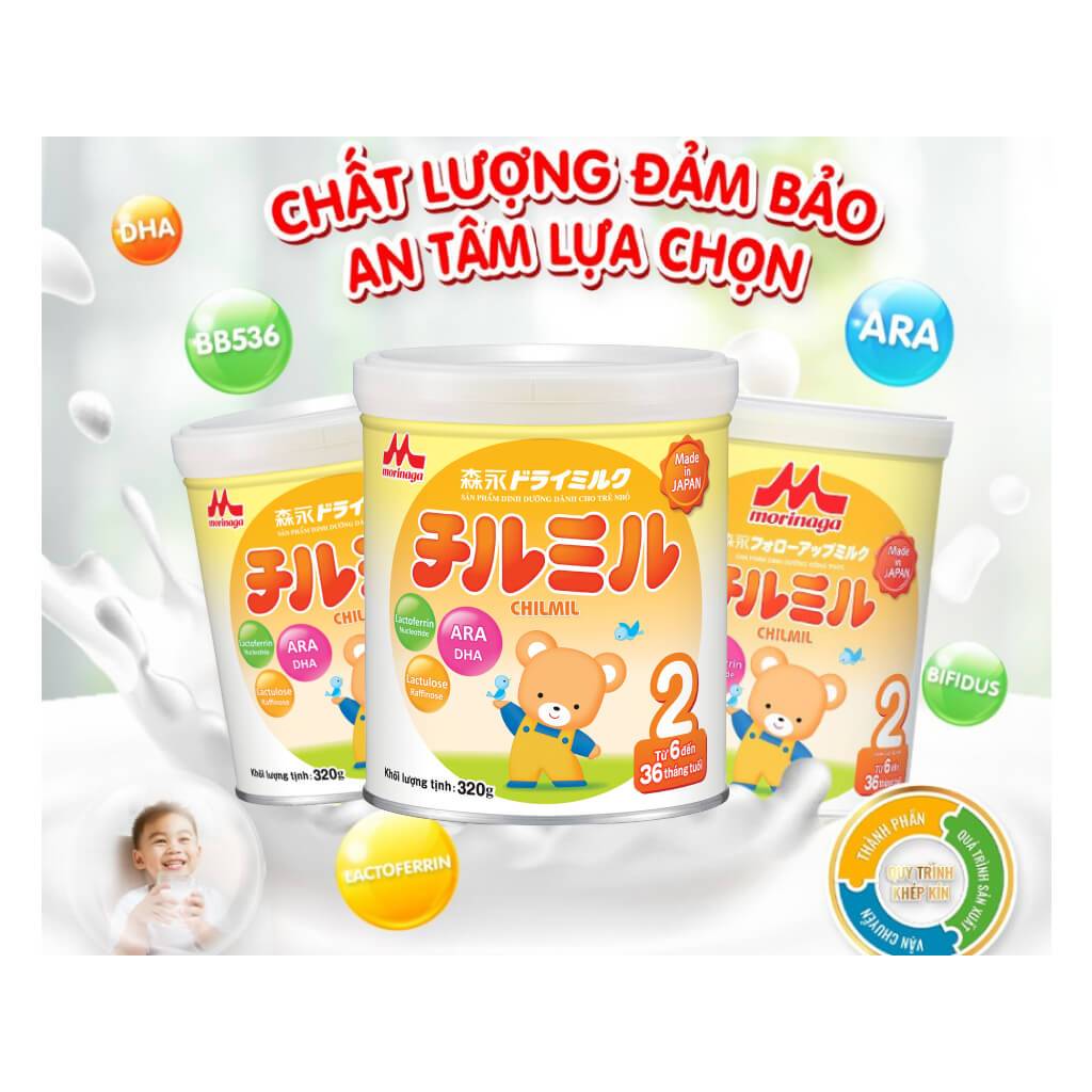Sữa bột morinaga số 2 320g/850g - tách đai