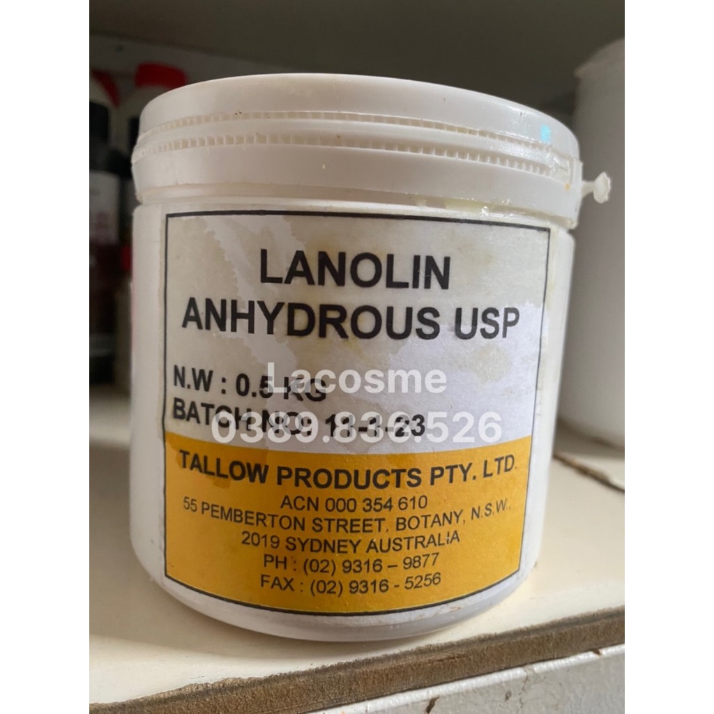 500Gram-1KG Lanolin Mỡ cừu dùng dưỡng ẩm, mềm mượt da trong mỹ phẩm, s