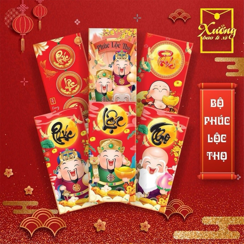 Lì Xì Sấp 10 cái Từ Mẫu 41 - 60 Giấy C150
