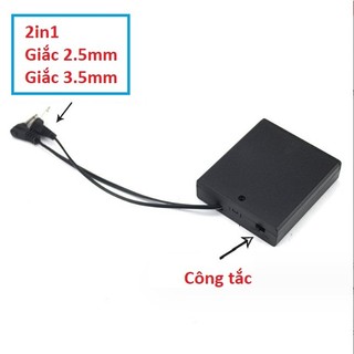 Hộp tiếp Pin + 4 pin AA cho Két Sắt (chọn size)-(đọc mô tả để xác định chân cắm)