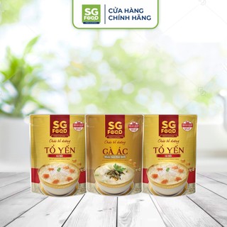 Lốc 36 - Combo 3 Cháo Bổ Dưỡng Sài Gòn Food 240G ( 2 Tổ Yến Cá Hồi, 1 Gà Ác)