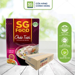 Thùng 30 Gói Cháo Tươi Sài Gòn Food Sườn Non Ngũ Đậu 240g