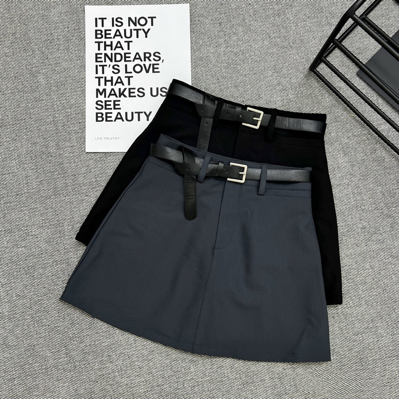 Chân váy chữ A basic kèm belt dây lưng thời trang mùa hè Hàn Quốc CVA6098