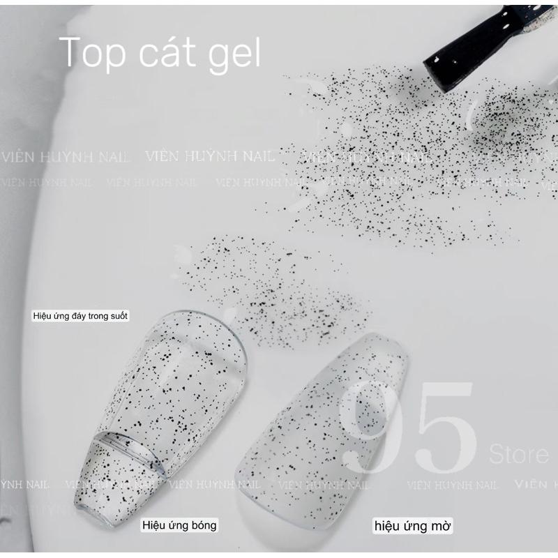 sơn top cat nail , sơn gel dạng cát COWSAR 10ml , sơn được trên tất cả các nền màu