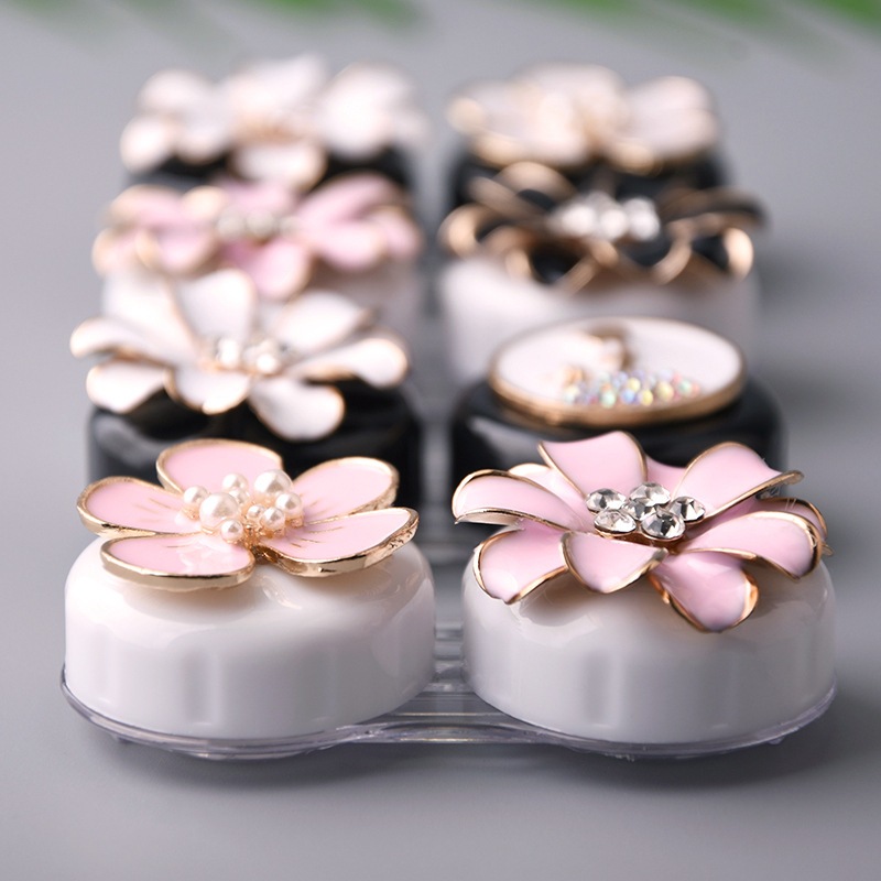 Khay đôi đựng lens Bông Hoa Sky Contact Lens cao cấp