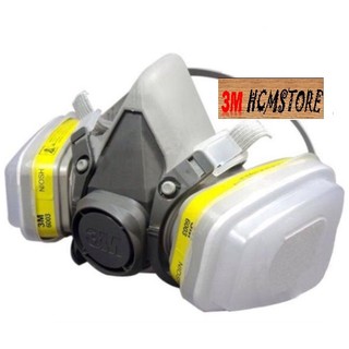 Đủ bộ mặt nạ 3m 6200 chống bụi mịn, hơi hóa chất, khói