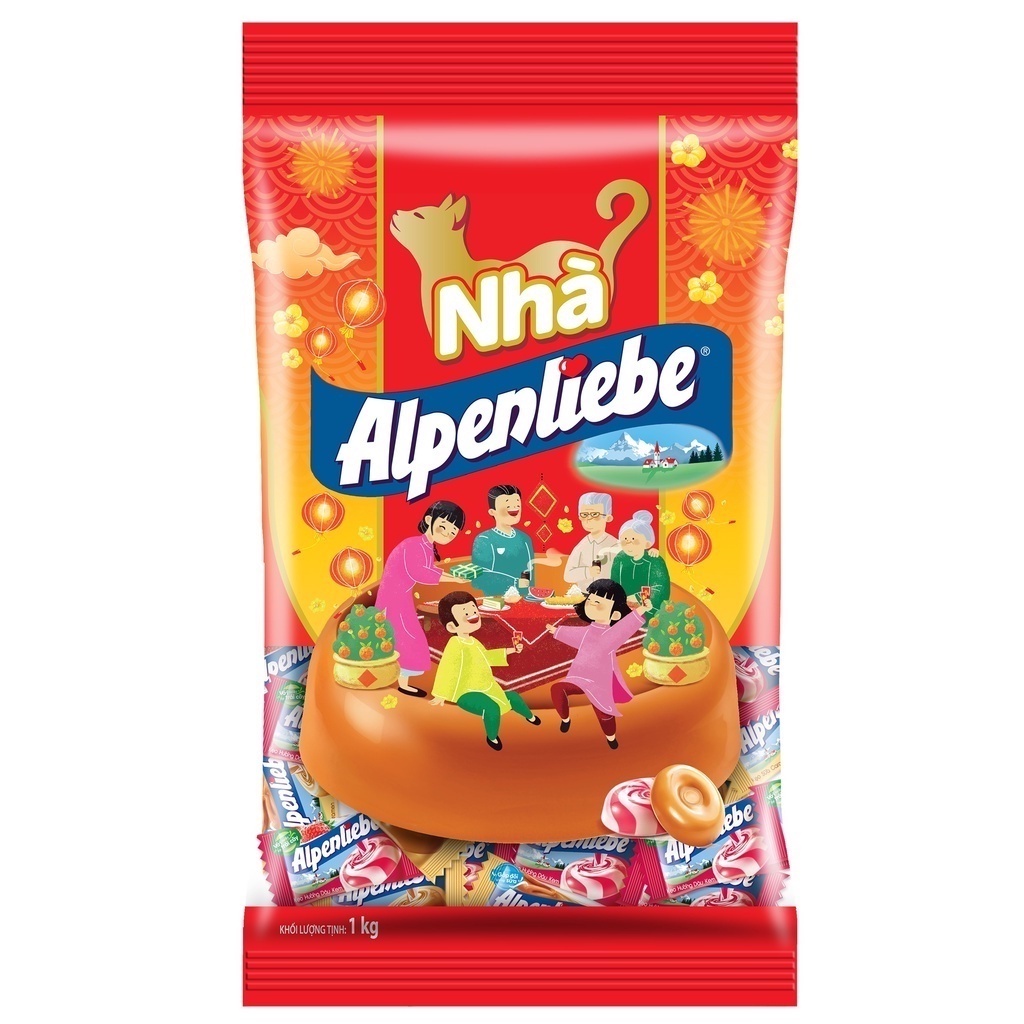 Kẹo Viên Sữa Caramen & Hương Dâu Kem Alpenliebe