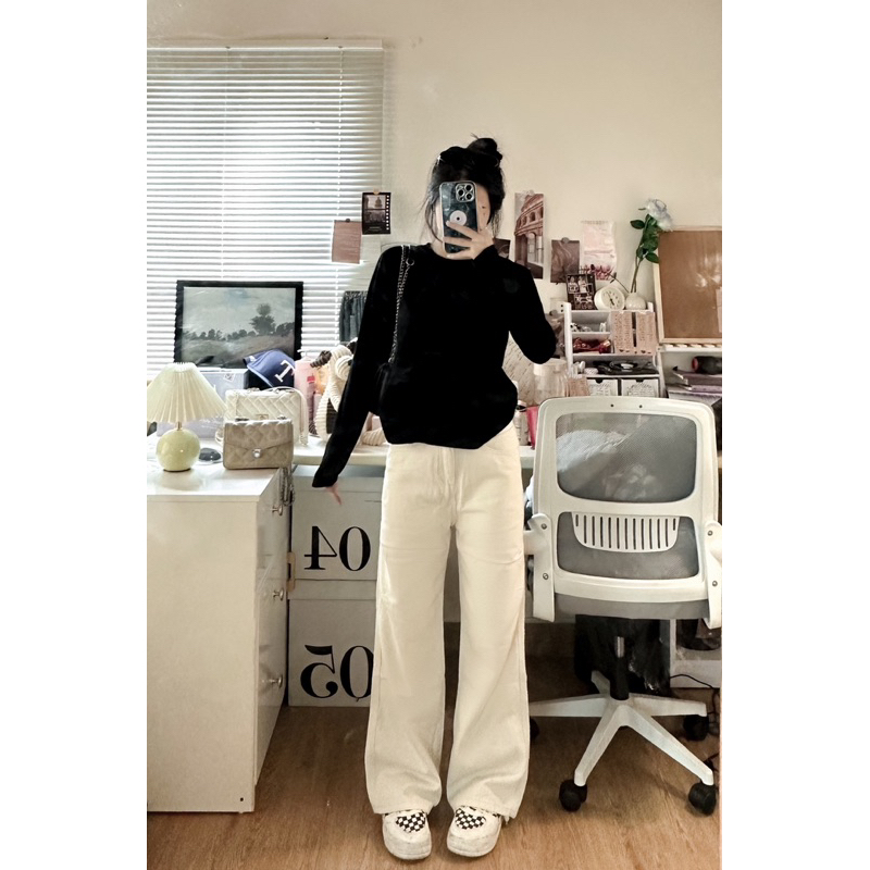 Áo trơn dáng vừa