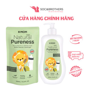 Nước rửa bình & rau quả chiết xuất thảo mộc tự nhiên K-Mom Hàn Quốc 500ml