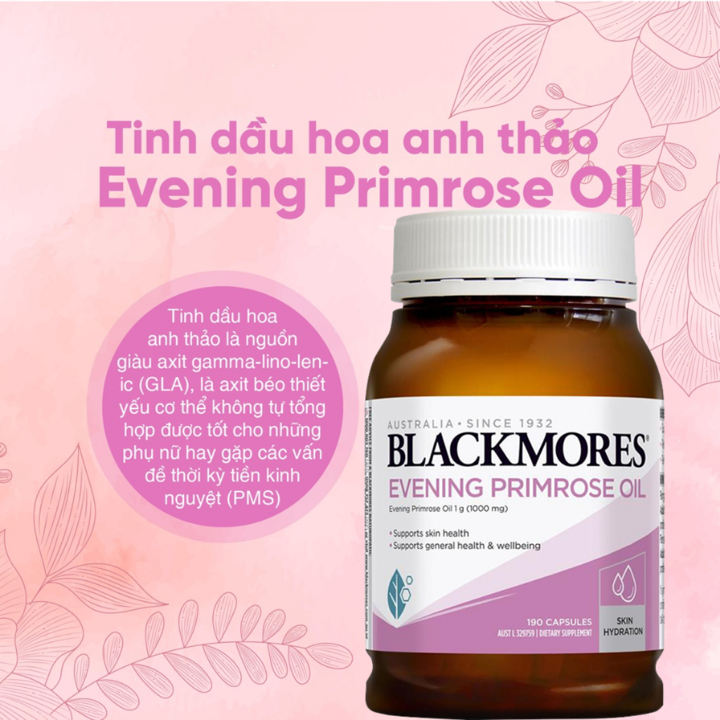 Combo Tinh Dầu Hoa Anh Thảo BlackMores Evening Oil 190 Viên Và Mầm Đậu Nành Healthy Care Lecithin