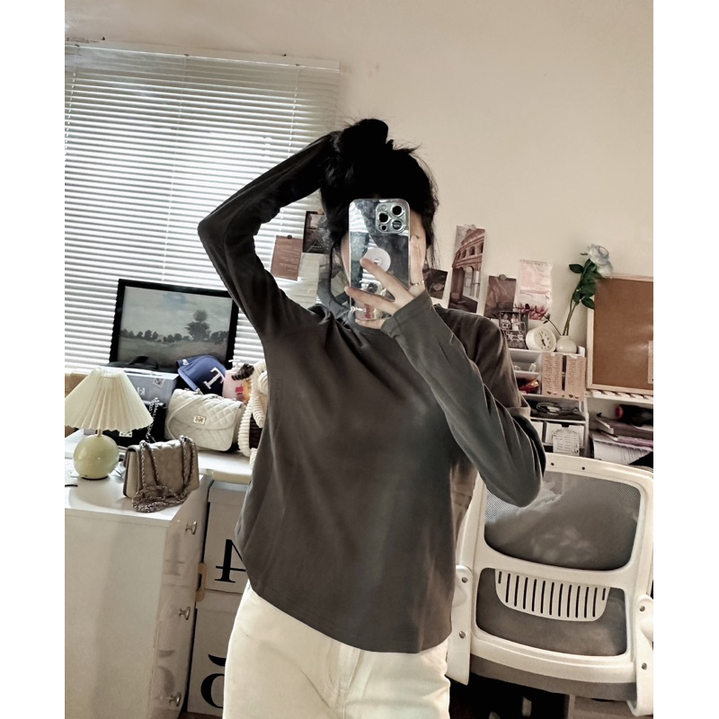 Áo trơn dáng vừa