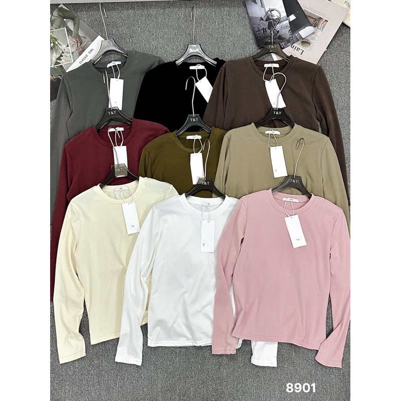 Áo trơn dáng vừa