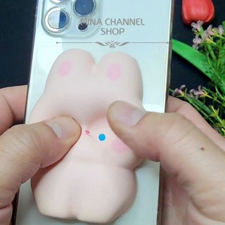 Squishy Thỏ Hồng dán ốp lưng điện thoại
