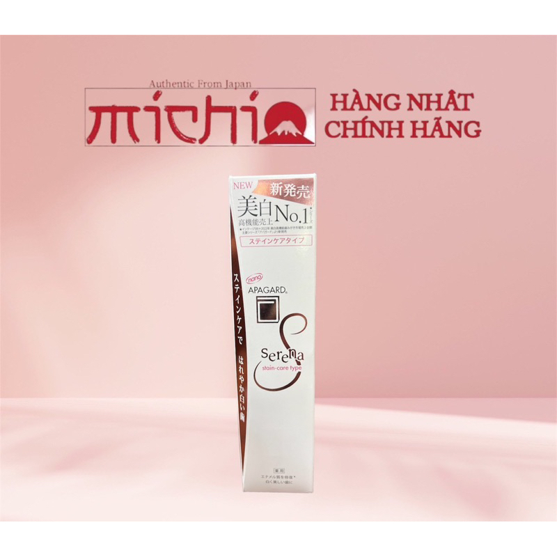 KEM ĐÁNH RĂNG TRẮNG RĂNG APAGARD SERENA CHĂM SÓC RĂNG Ố VÀNG 105G NHẬT BẢN