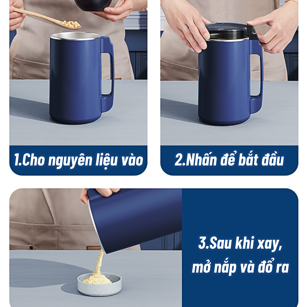 Máy Xay Hạt Khô Với Công Suất 300W - Nghiền Bột Mịn Gia Vị, Ngũ Cốc, Cà Phê, Các Loại Hạt