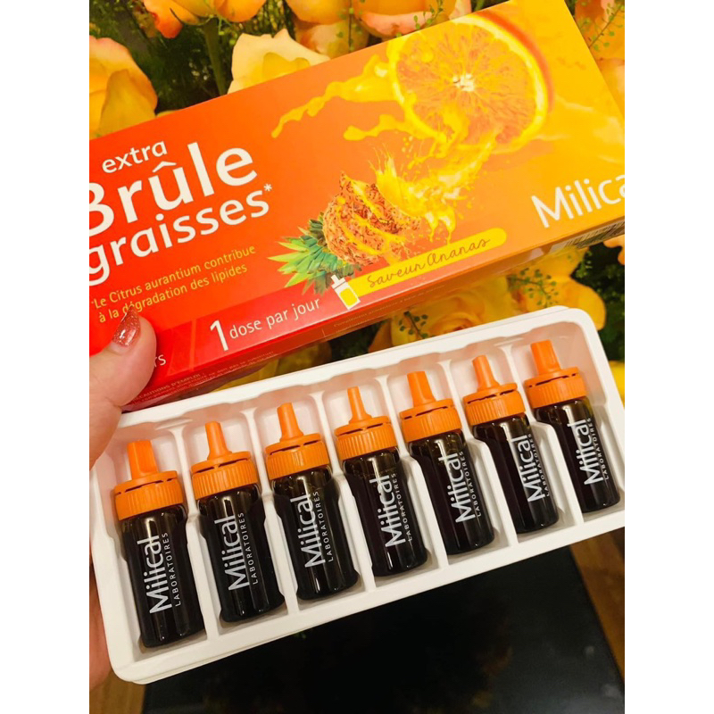 Nước Detox Cam dứa Extra Brule Grasse đốt mỡ 7 ngày Milical