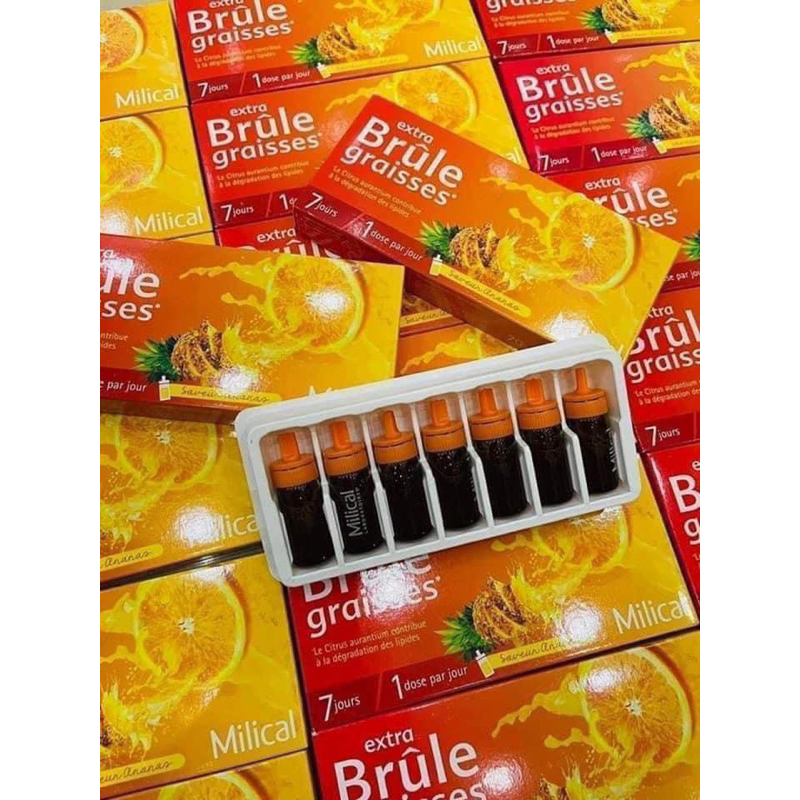Nước Detox Cam dứa Extra Brule Grasse đốt mỡ 7 ngày Milical