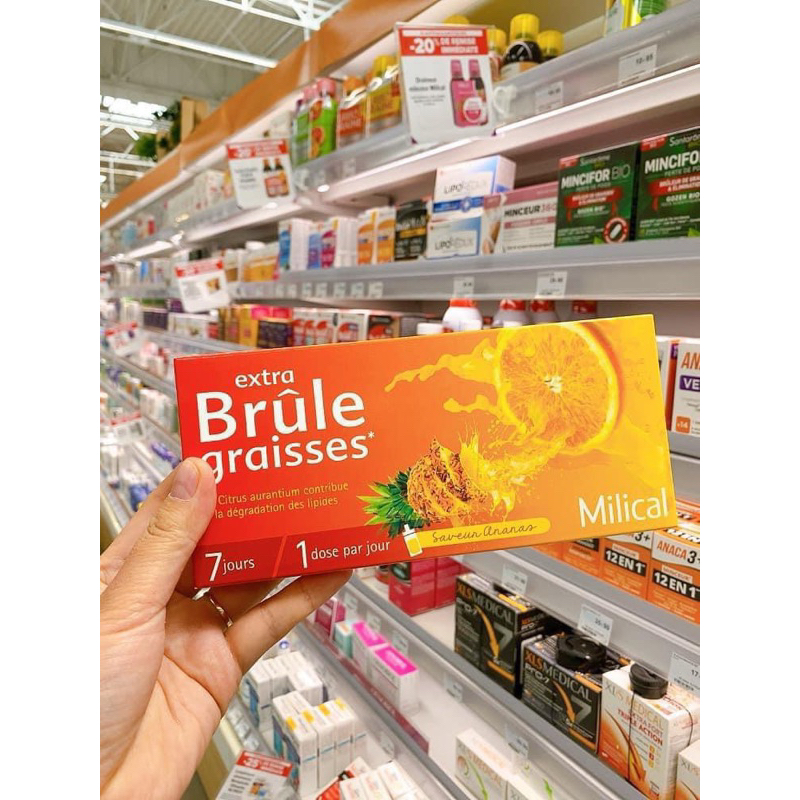 Nước Detox Cam dứa Extra Brule Grasse đốt mỡ 7 ngày Milical