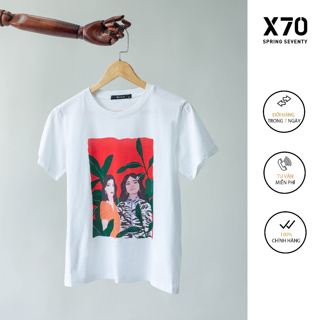 Áo Thun Cotton Nữ In Hình Trẻ Trung Thời Trang X70 - 00480093