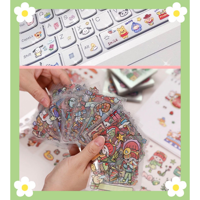 Miếng Dán Sticker Trang Trí Nhiều Chi Tiết Xinh Xắn Decor Sổ Tay Quà Tặng | Oube Candle