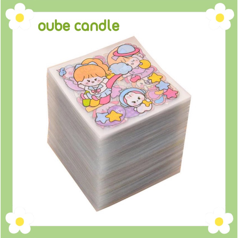 Miếng Dán Sticker Trang Trí Nhiều Chi Tiết Xinh Xắn Decor Sổ Tay Quà Tặng | Oube Candle