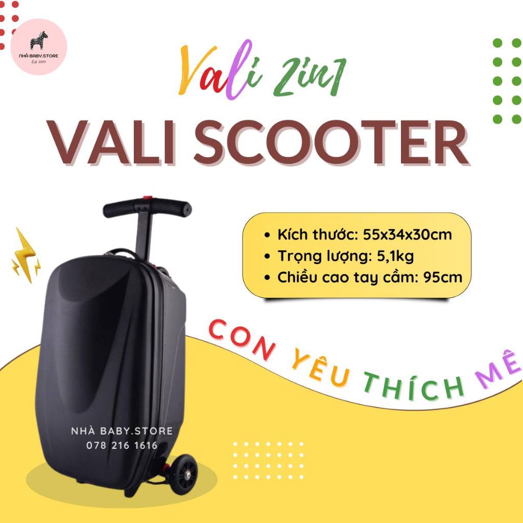 Vali Scooter xách tay XSD siêu phẩm thời thượng tải trọng lên đến120kg vali cho gia đình