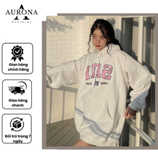 Áo Hoodie Nỉ Bông Form Rộng Nam Nữ Unisex Dáng Oversize Xám Tiêu In Chữ Ngược SU4