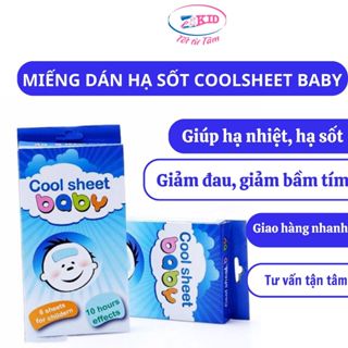 Miếng dán hạ sốt cho bé Coolsheet - Hộp 6 miếng