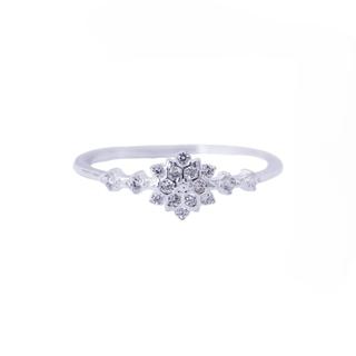Nhẫn bạc nữ TWINKLE TIME hoa tuyết nạm đá mini xinh xắn TT342