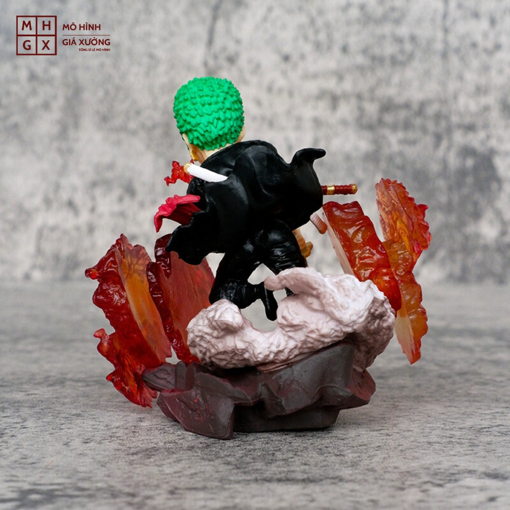 Mô Hình OnePiece Luffy, Zoro, Sanji G5 chibi - Cao 9 - 14cm - nặng 140gram - Figure OnePiece - Có Hộp Màu